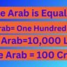 How Many Zeros in One Arab?