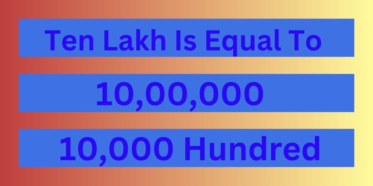 How Many Zeros in Ten Lakh?