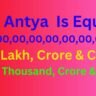 How Many Zeros in Maha Antya?