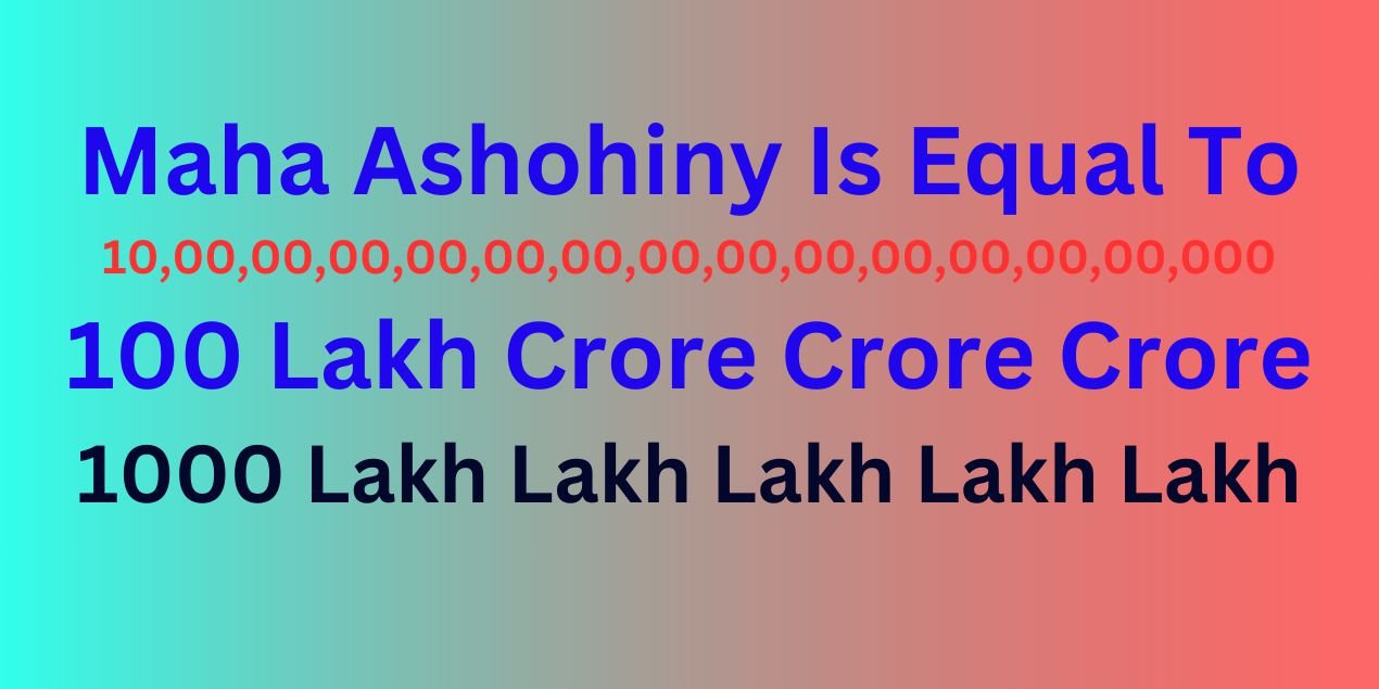 How Many Zeros in Maha Ashohiny?
